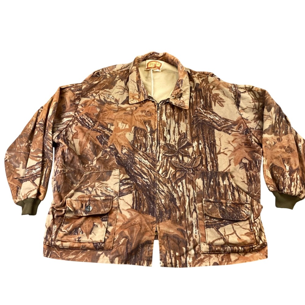 Vintage Pella Products Realtree Camo Hunting Jacket 4XL Made in USA Full Zip